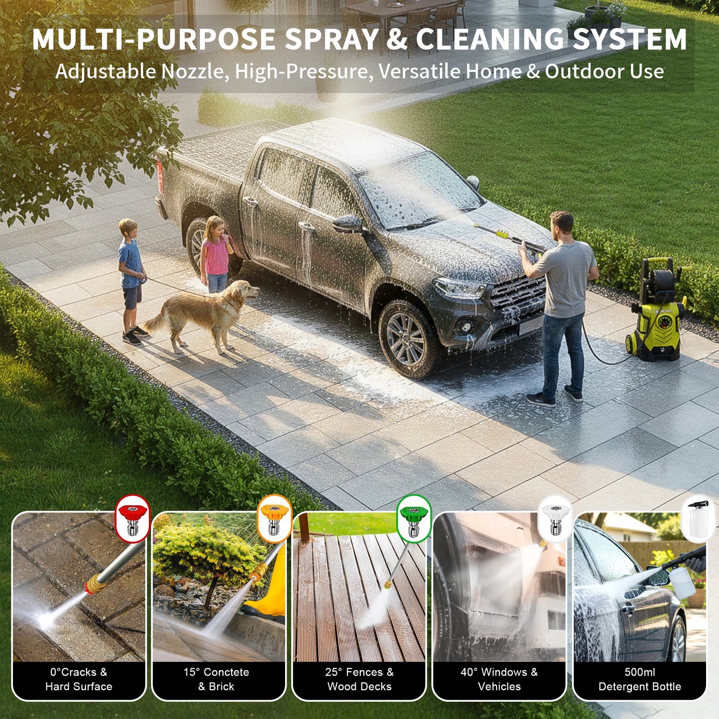 FOTING 5000 PSI Pressure Washer With GPM And Foam Cannon