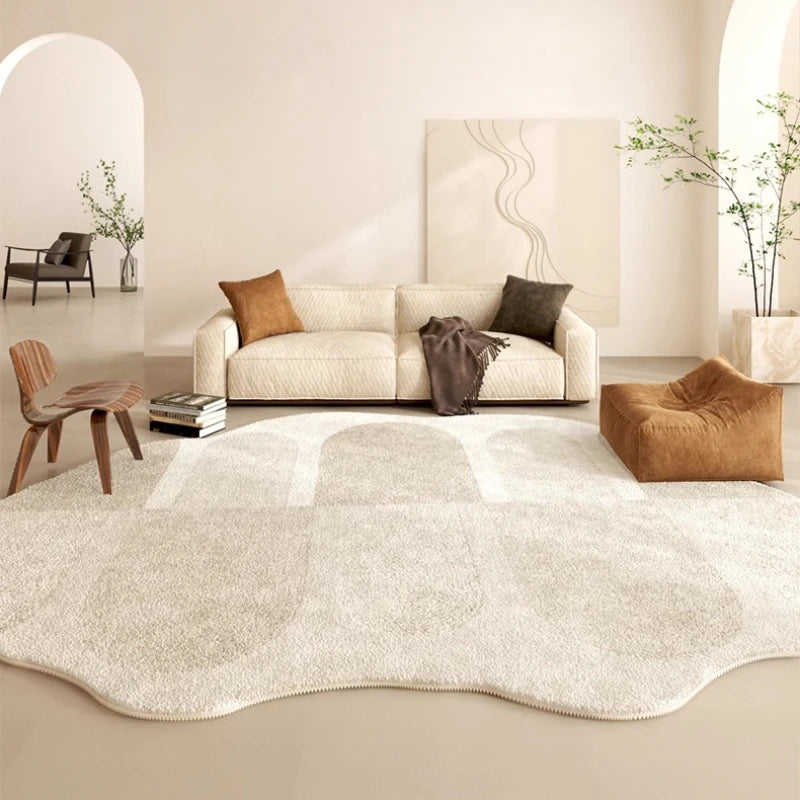 French Style Plush Rug For Living Room And Bedroom Washable
