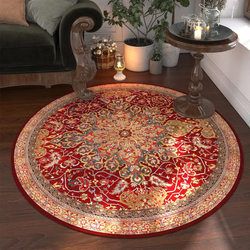 Nordic Round Carpet For Living Room Washable Anti Slip Rug