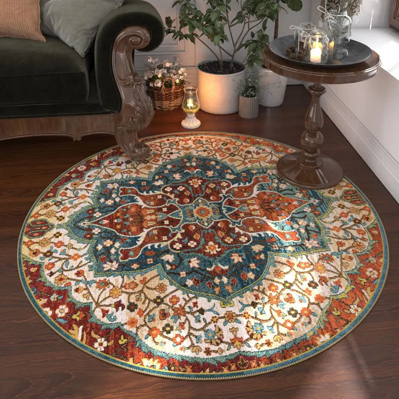 Nordic Round Carpet For Living Room Washable Anti Slip Rug