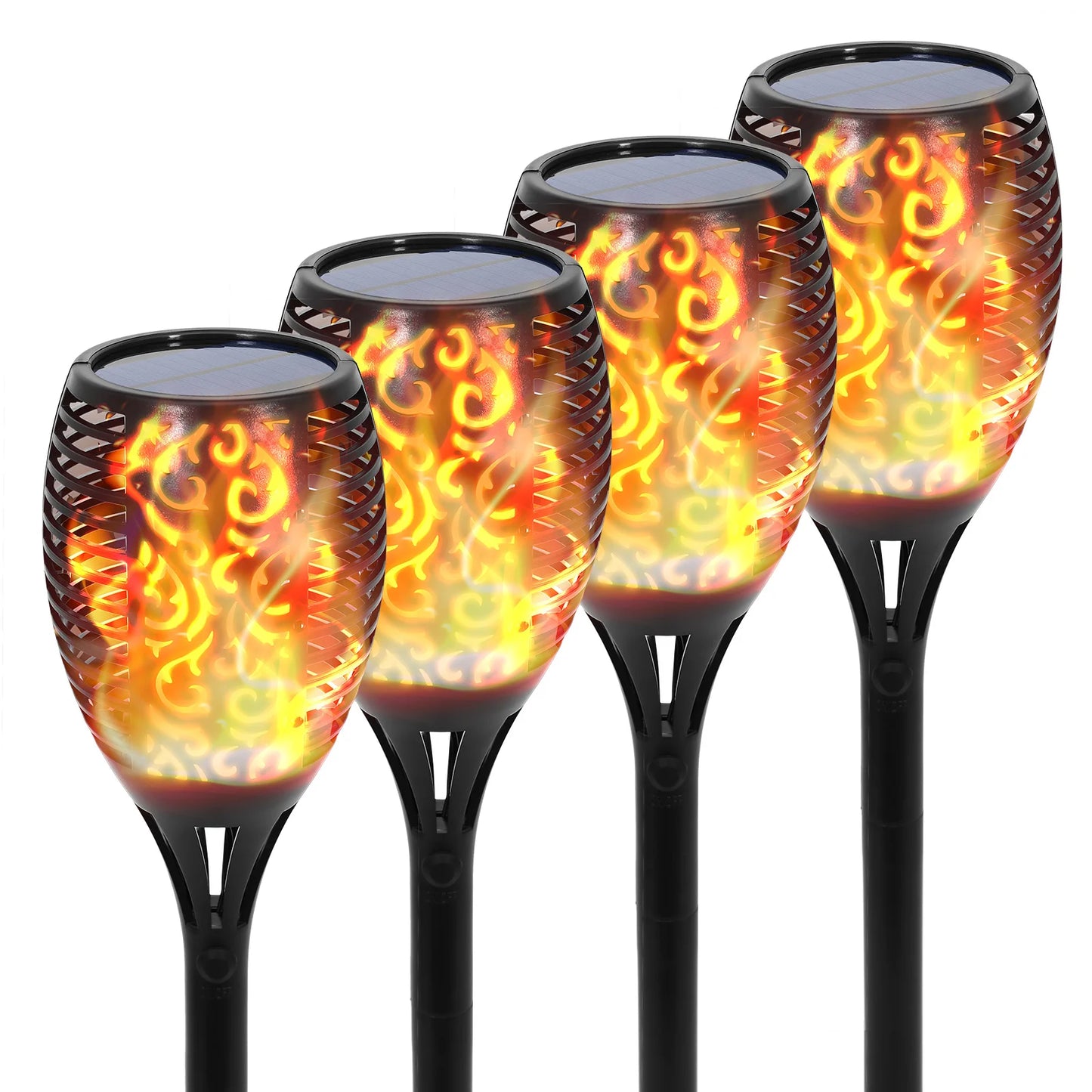 Solar Flame Torch Lights Outdoor 96 LED Waterproof Landscape Pathway