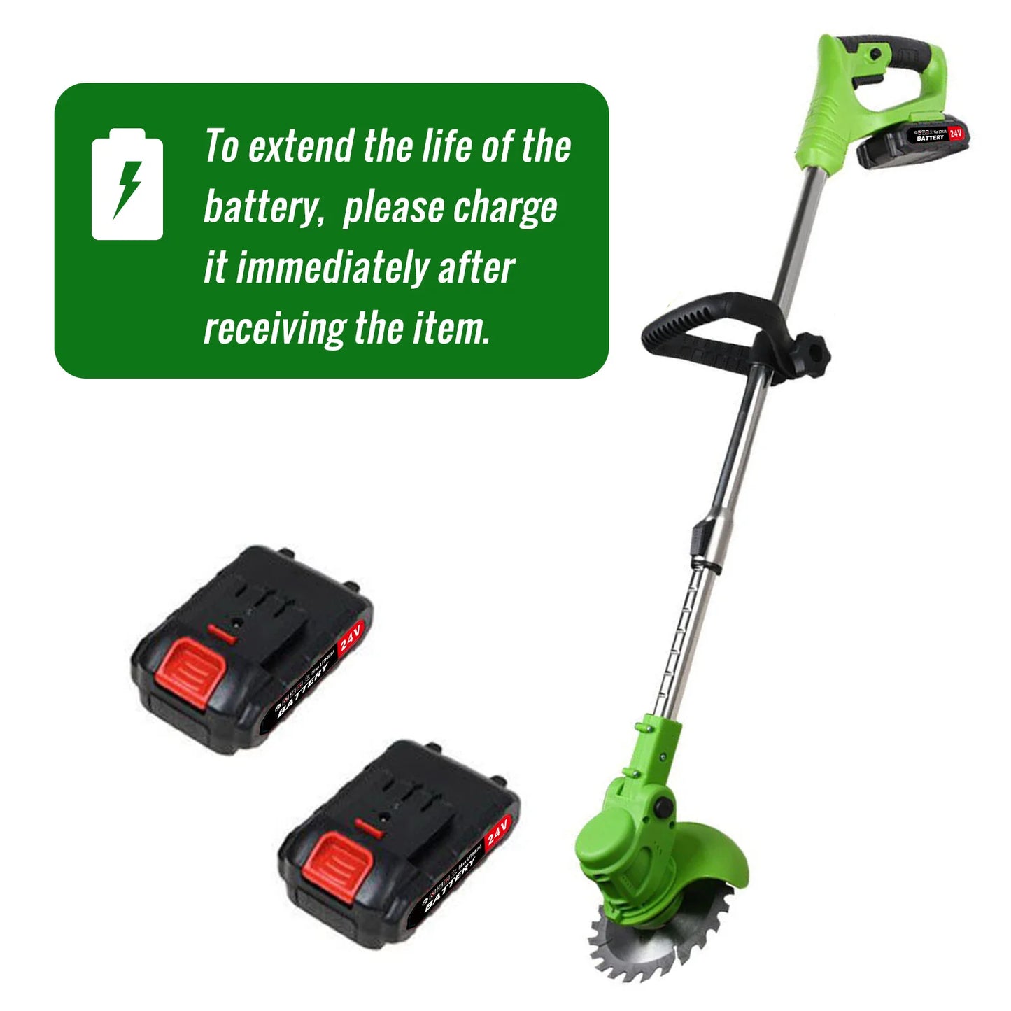 Electric Cordless Weed Trimmer 2 In 1 Brushless String Cutter