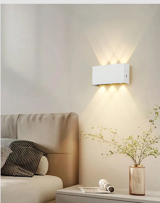 LED Modern Minimalist Design Charging Wall Lamp Touch 3-Color No Wiring Magnetic Installation 3600mAh Indoor Decoration Living Room Bedroom Background Wall Corridor Lighting