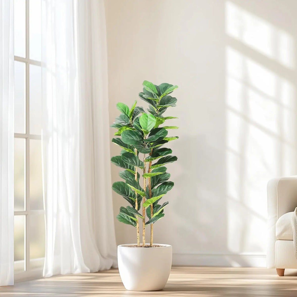 HiMiss Artificial Fiddle Leaf Fig Tree For Home Decor