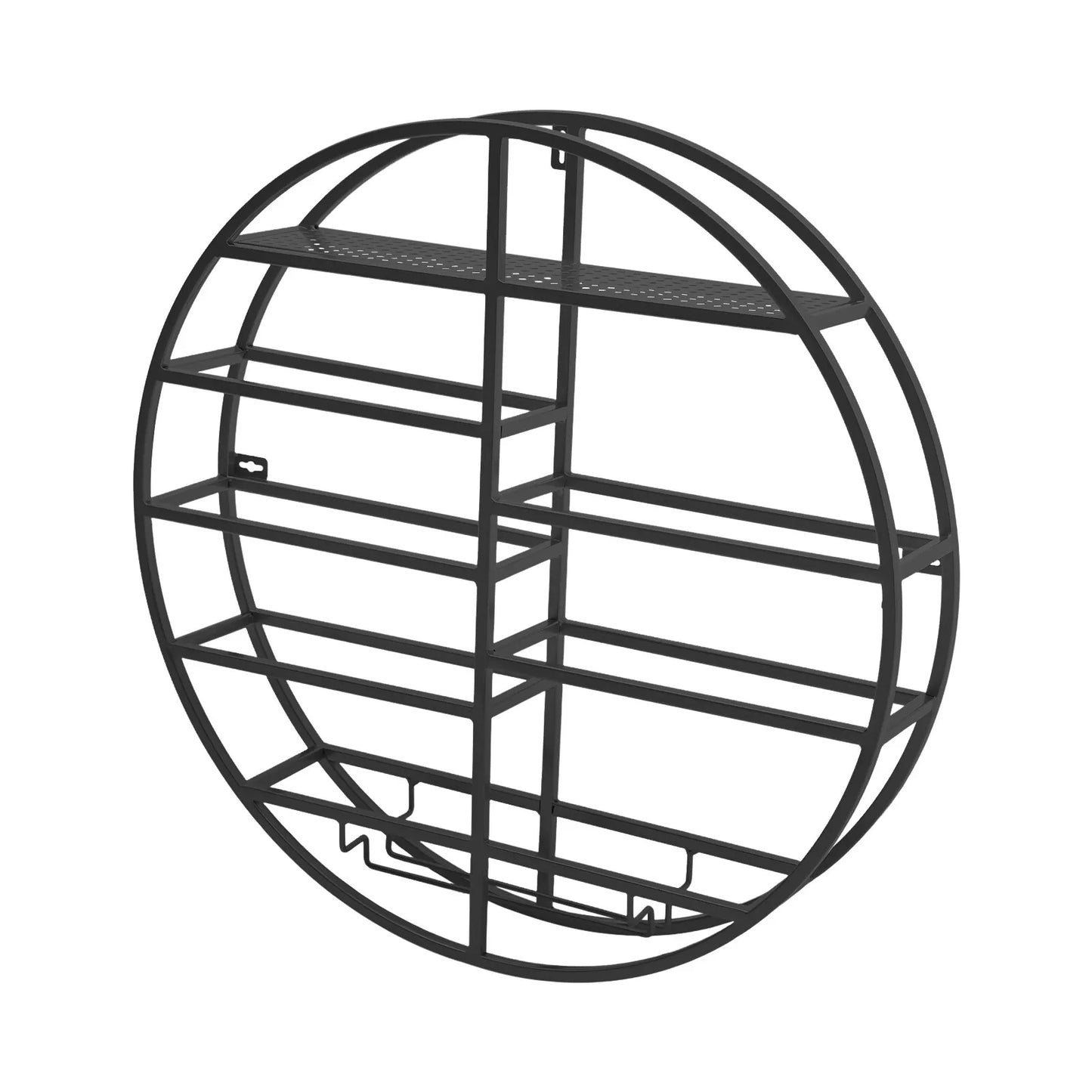 Bymaocar Wall Mounted Iron Wine Rack 7 Bottle Capacity