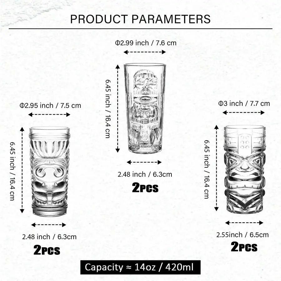 Tropical Highball Glass Set of 6