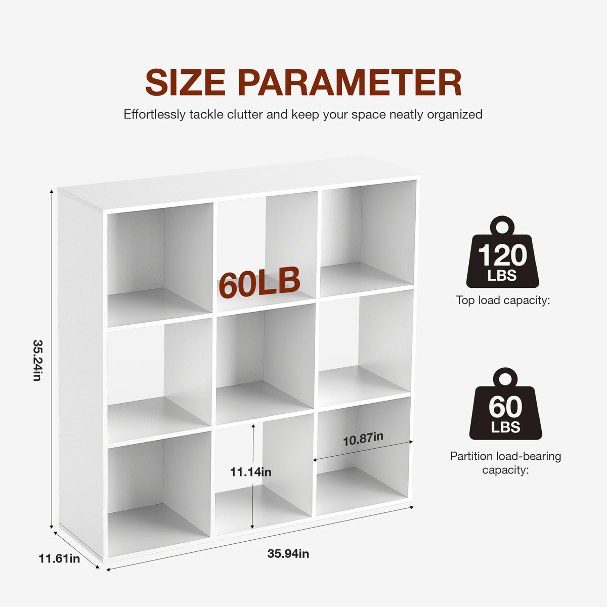 JHK Modern Wooden Storage Bookcase For Home Office Shelves