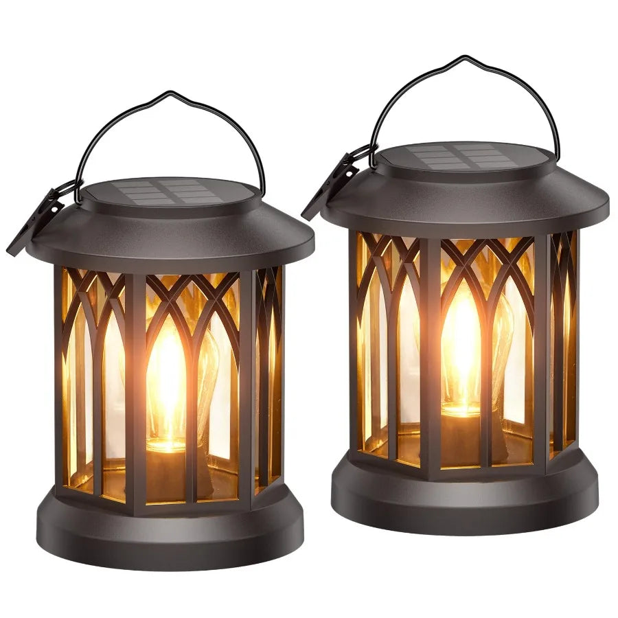 Outdoor Solar Lanterns Waterproof Upgraded Hanging Lights For Garden