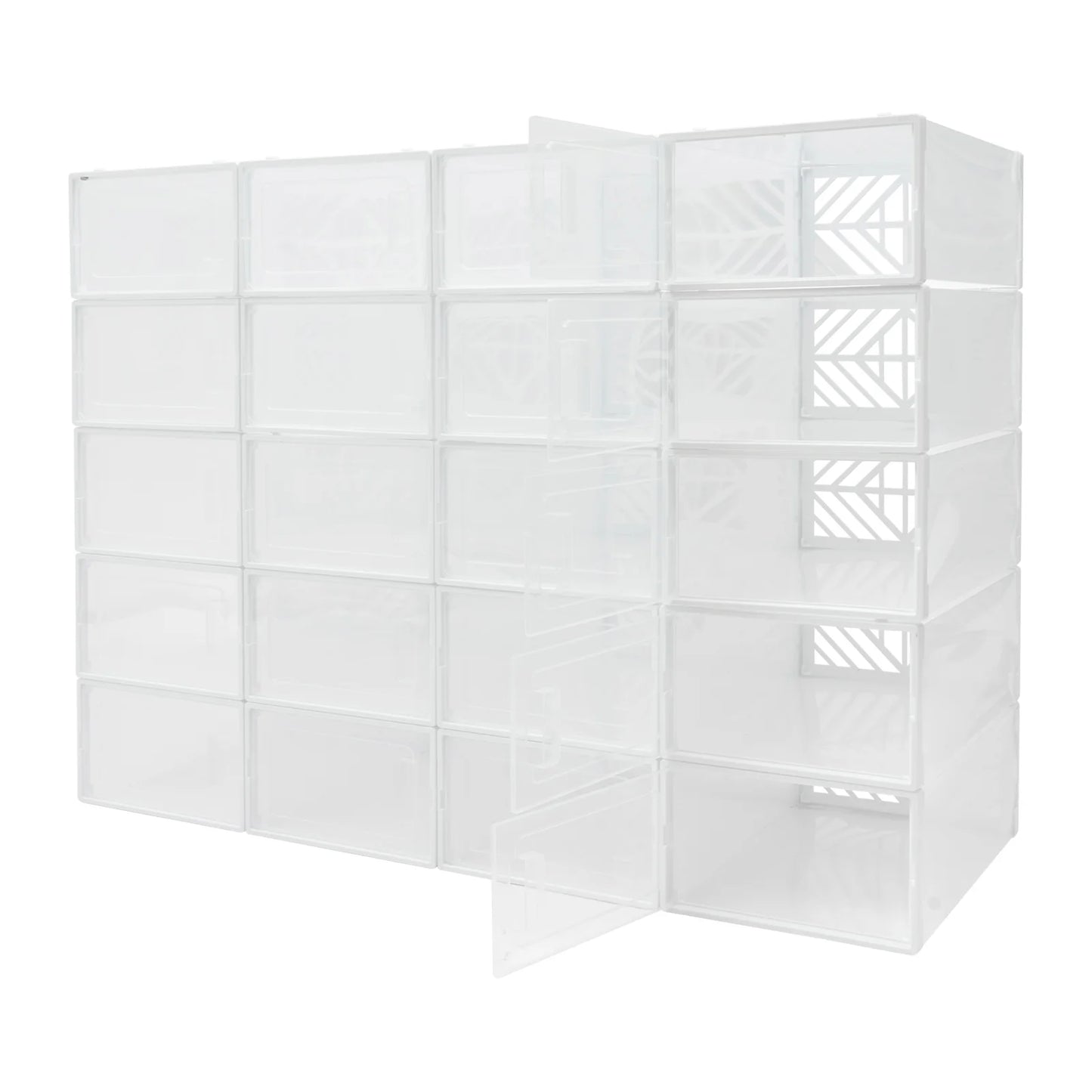 Transparent PP Plastic Shoe Storage Box Organizer Moisture Dustproof