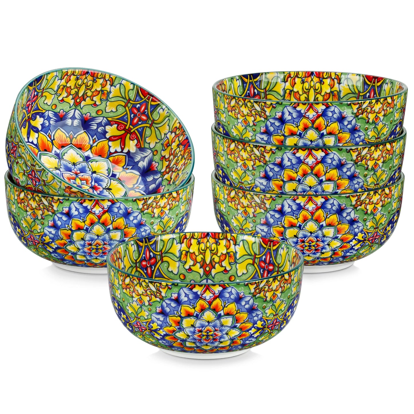 Malacasa Ceramic Bowls Set Porcelain Dinnerware Salad Pasta Rice
