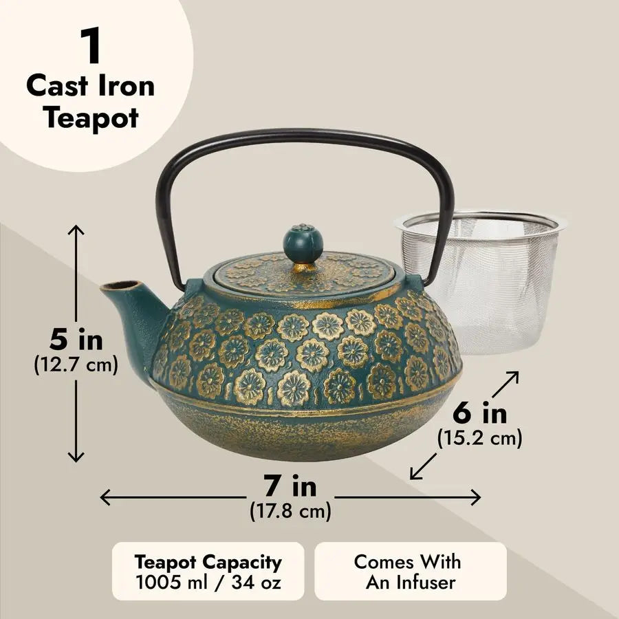 Cast Iron Tea Kettle With Infuser Japanese Teapot Classic