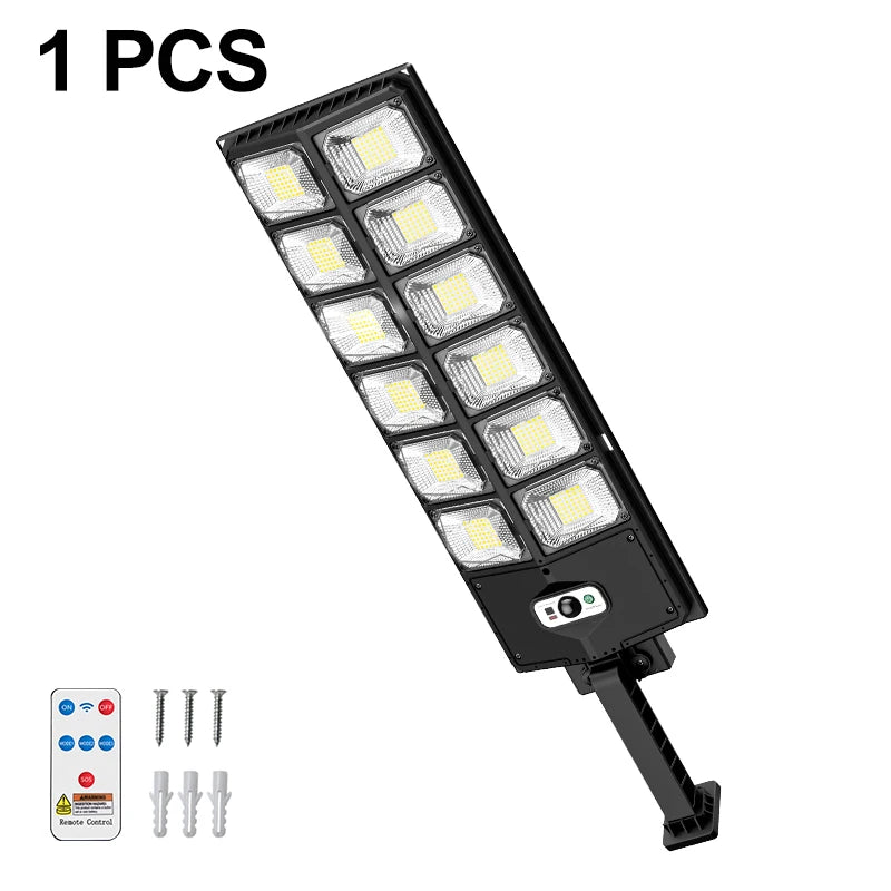 FAMCDC 504 LED Solar Wall Light With Motion Sensor Outdoor And 3 Modes