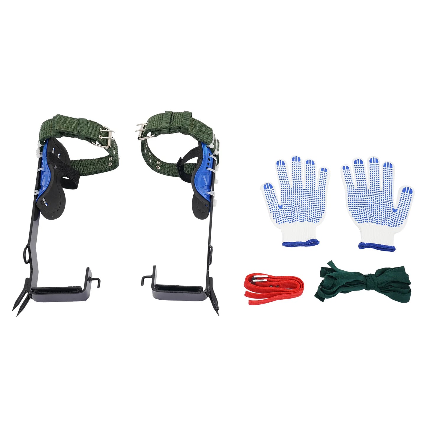 Tree Climbing Spikes Set With Pole Climbing Gaffs And Rope