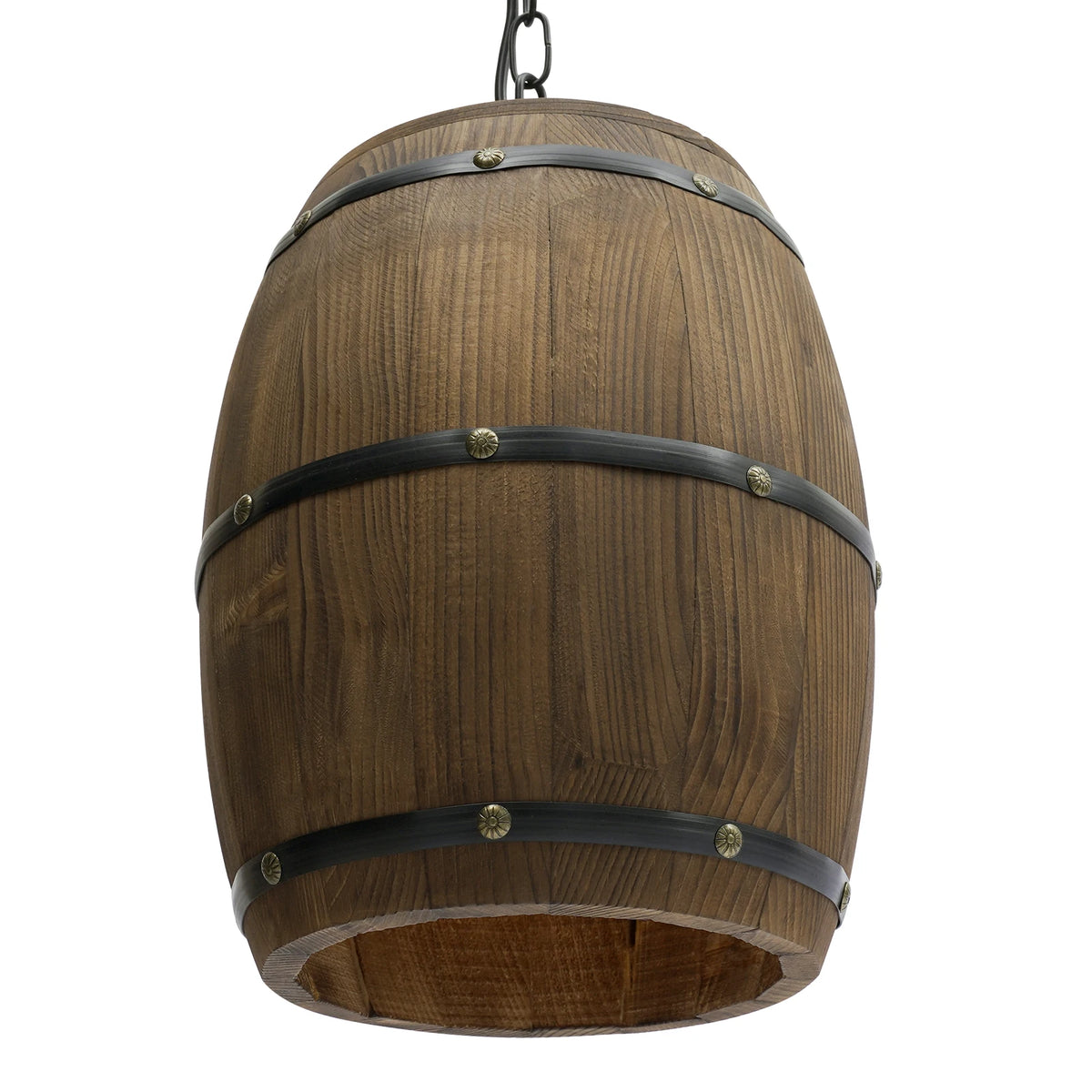 Retro Wood Wine Barrel Pendant Light，Industrial Ceiling Lamp ，Vintage Chandelier Light Fixtures for Bar Cafe Home Restaurant