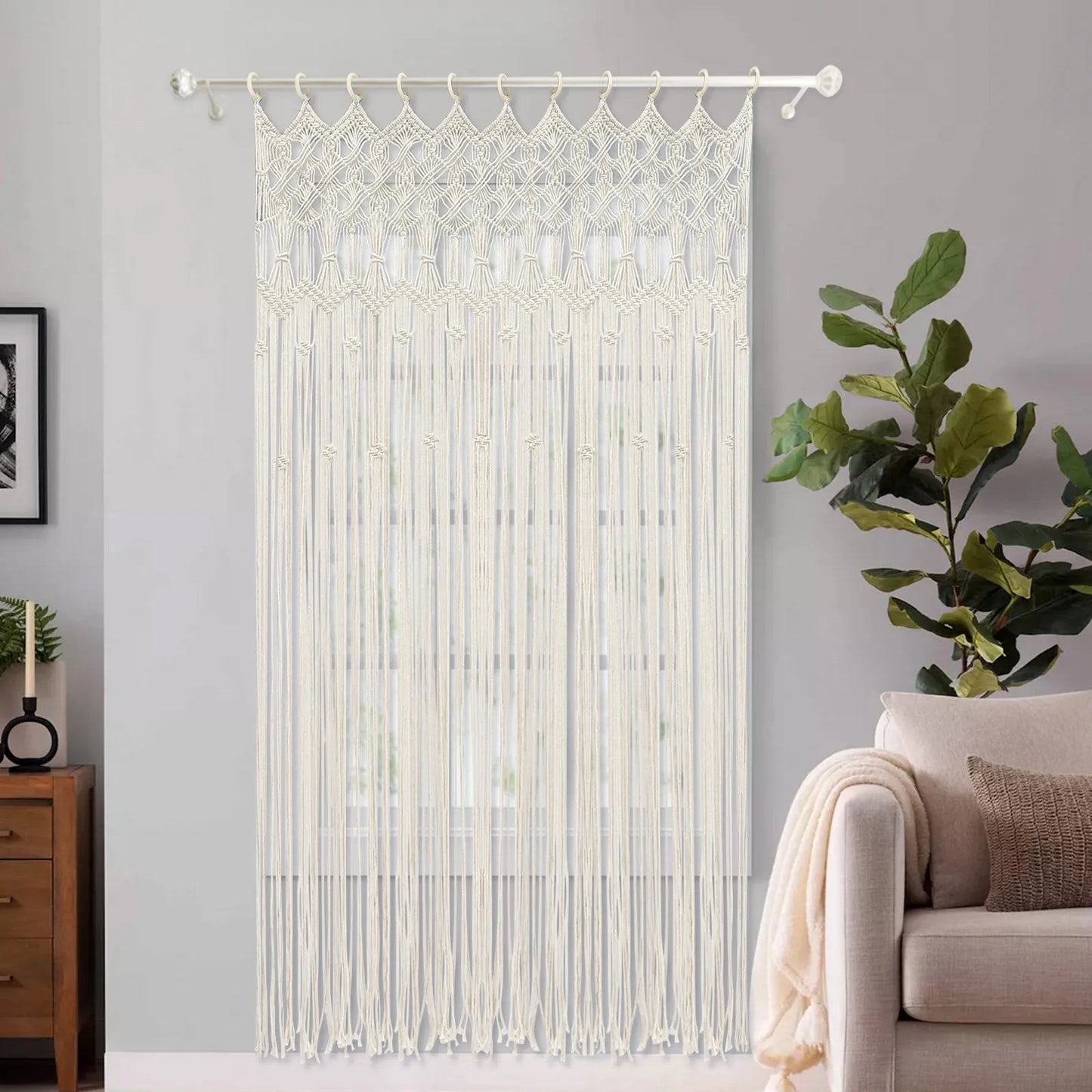 Bymaocar Macrame Wall Hangings Boho Tapestry Curtain