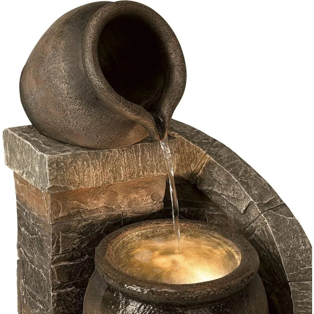 Verona Style Outdoor Ground Fountain With LED Lights
