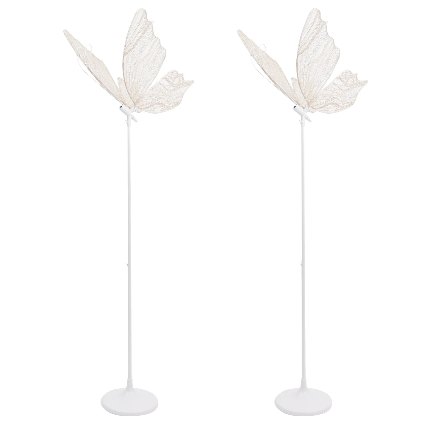 Wedding Butterfly Floor Lamp With LED Wings 2-Pack Adjustable Height