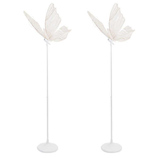 Wedding Butterfly Floor Lamp With LED Wings 2-Pack Adjustable Height