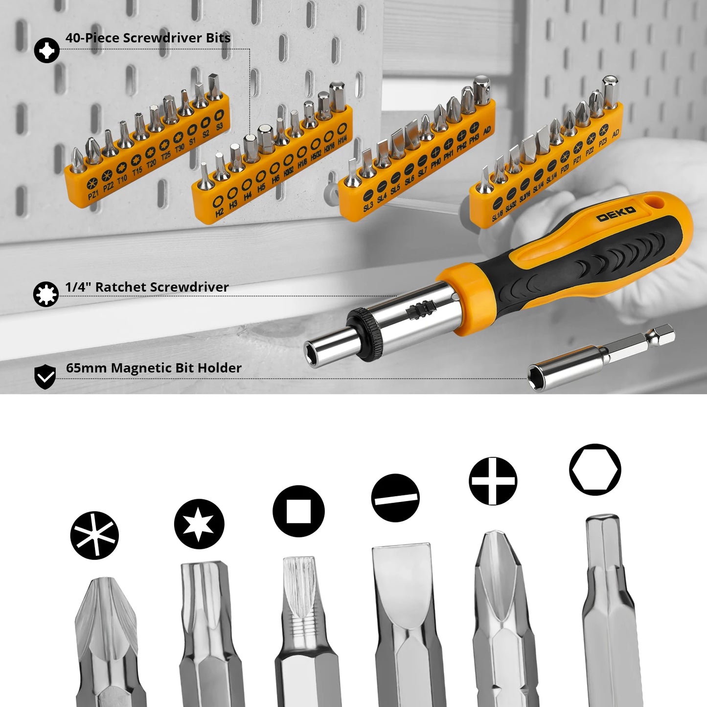 DEKOPRO 228Piece Socket Wrench Tool Set With Storage Case