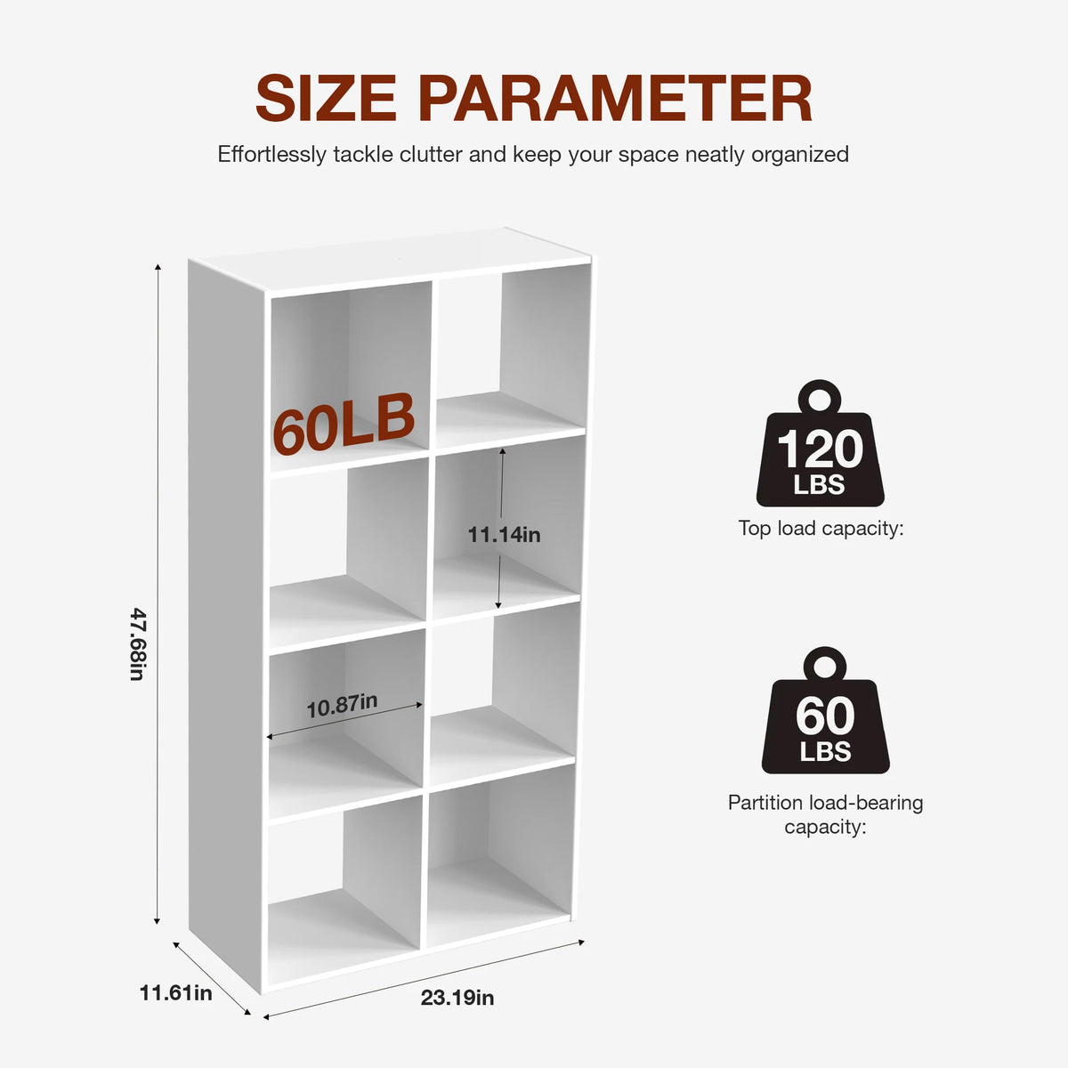 JHK Modern Wooden Storage Bookcase For Home Office Shelves