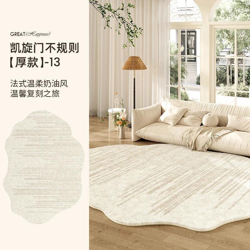 French Style Plush Rug For Living Room And Bedroom Washable