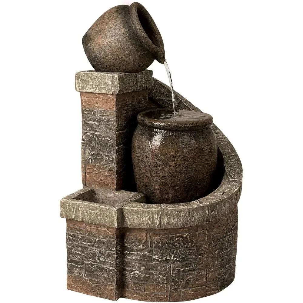 Verona Style Outdoor Ground Fountain With LED Lights