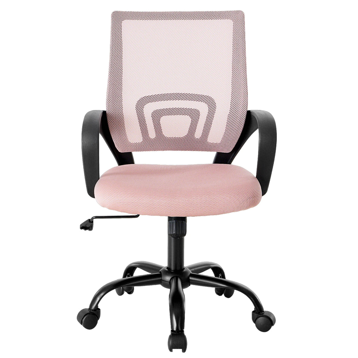 MCQ Office Desk Ergonomic Gaming Chair Height Adjustable with Fixed Armrest 360° Swivel Storage Back for Computer Meeting Room