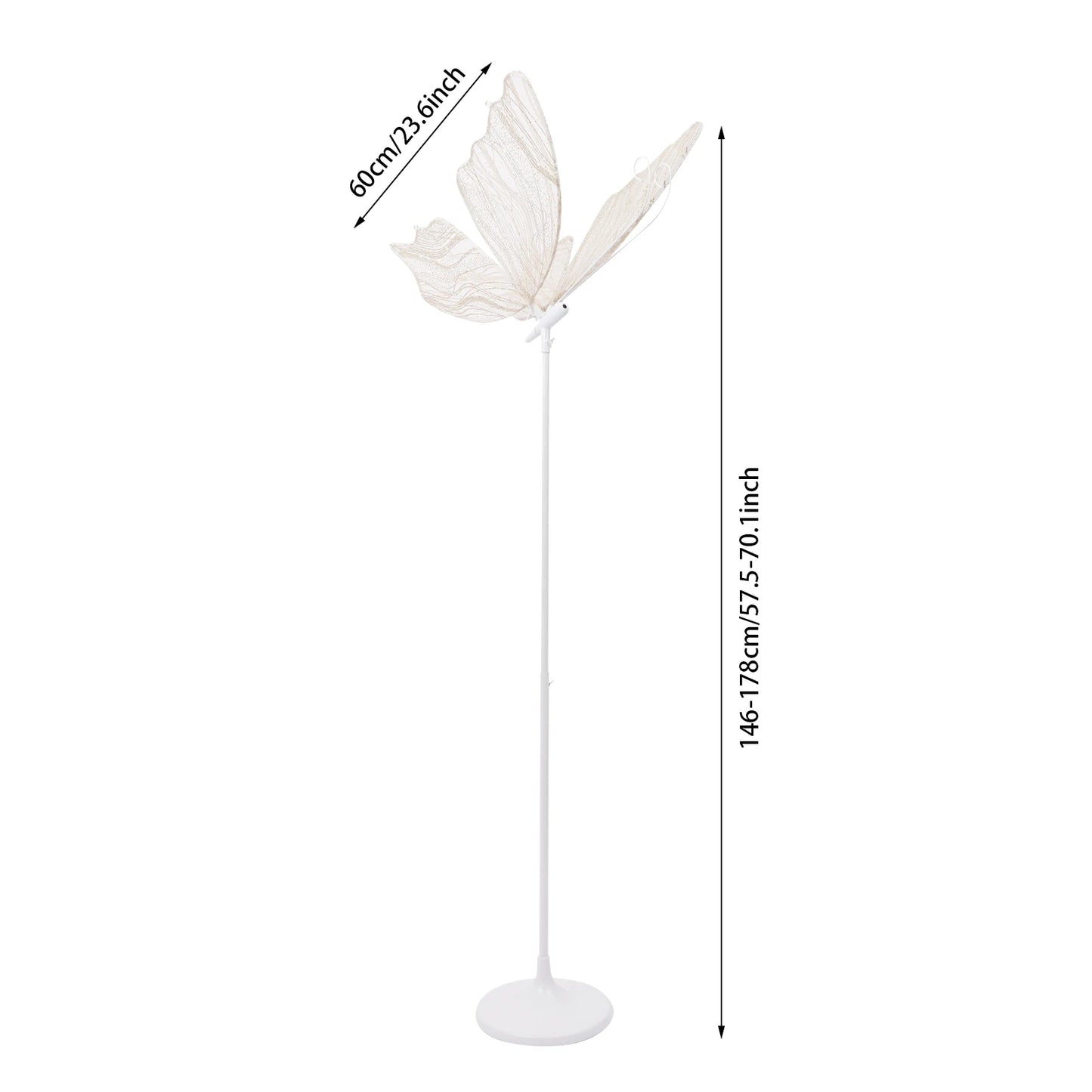 Wedding Butterfly Floor Lamp With LED Wings 2-Pack Adjustable Height