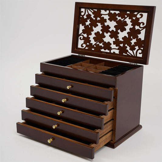 Bymaocar 6 Tier Jewelry Box Organizer With Drawer Compartments