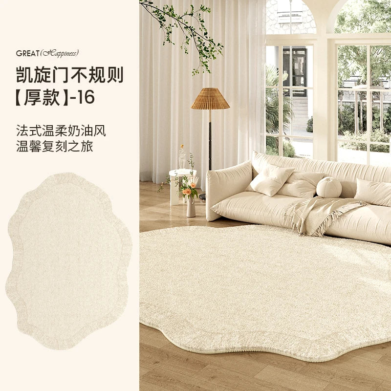 French Style Plush Rug For Living Room And Bedroom Washable