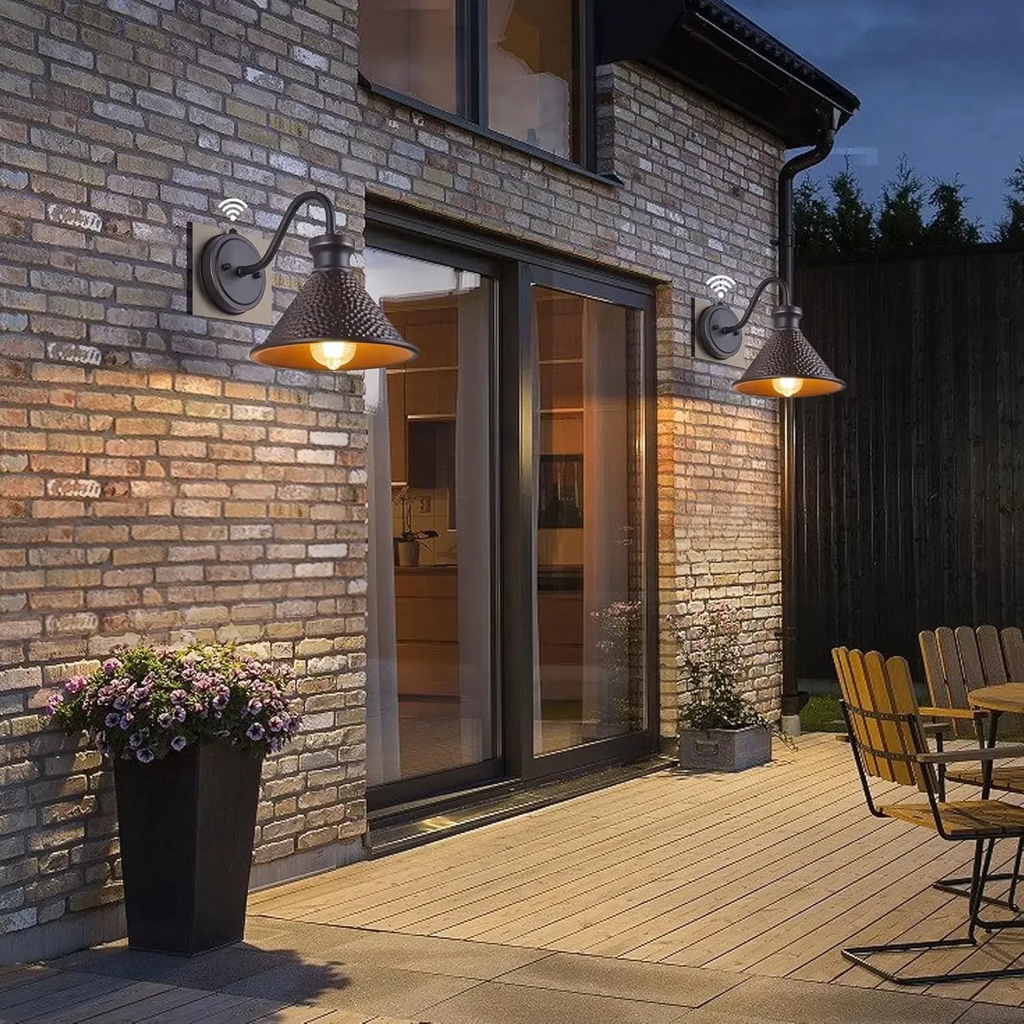 Dusk to Dawn Outdoor Wall Lights With Photocell 2 Pack