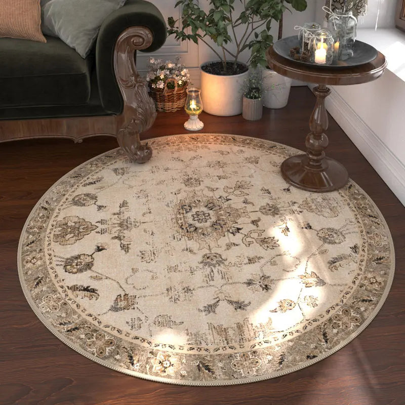 Nordic Round Carpet For Living Room Washable Anti Slip Rug