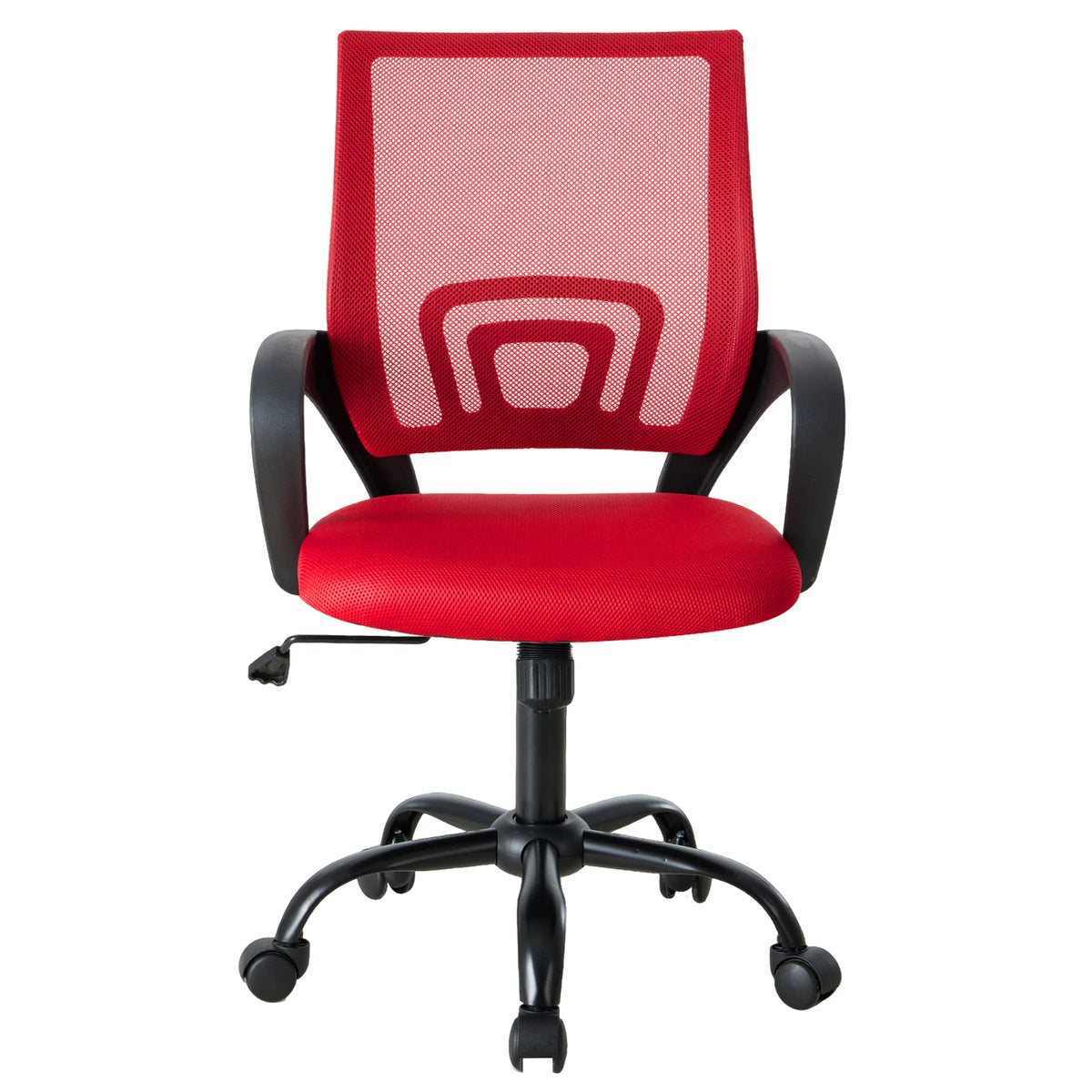 MCQ Office Desk Ergonomic Gaming Chair Height Adjustable with Fixed Armrest 360° Swivel Storage Back for Computer Meeting Room