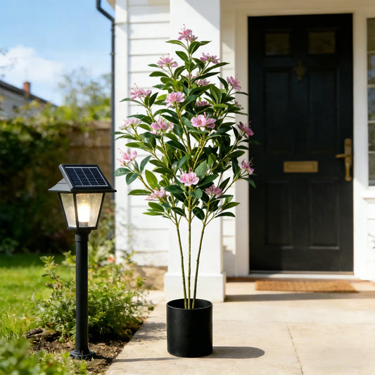 80/120cm Artificial Ficus Plants Large Fake Tropical Banyan Tree Plastic Fiddle Fig Tree Faux Magnolia Tree For Home Shop Decor garden decoration artificial plants living room decoration home accessories.
