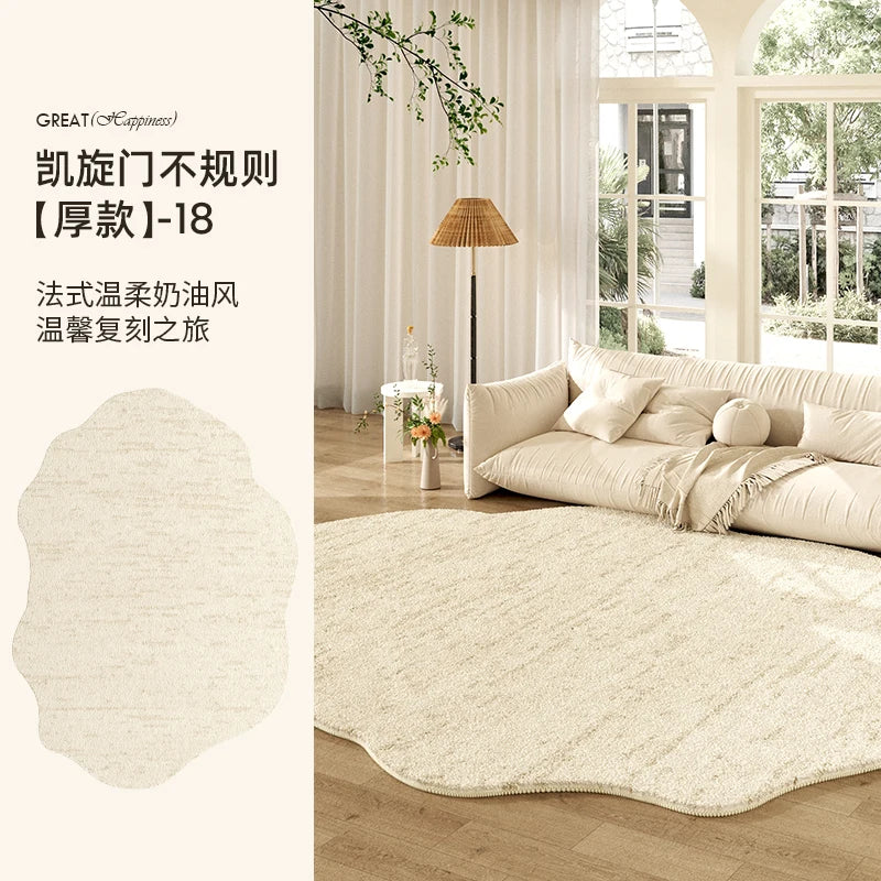 French Style Plush Rug For Living Room And Bedroom Washable