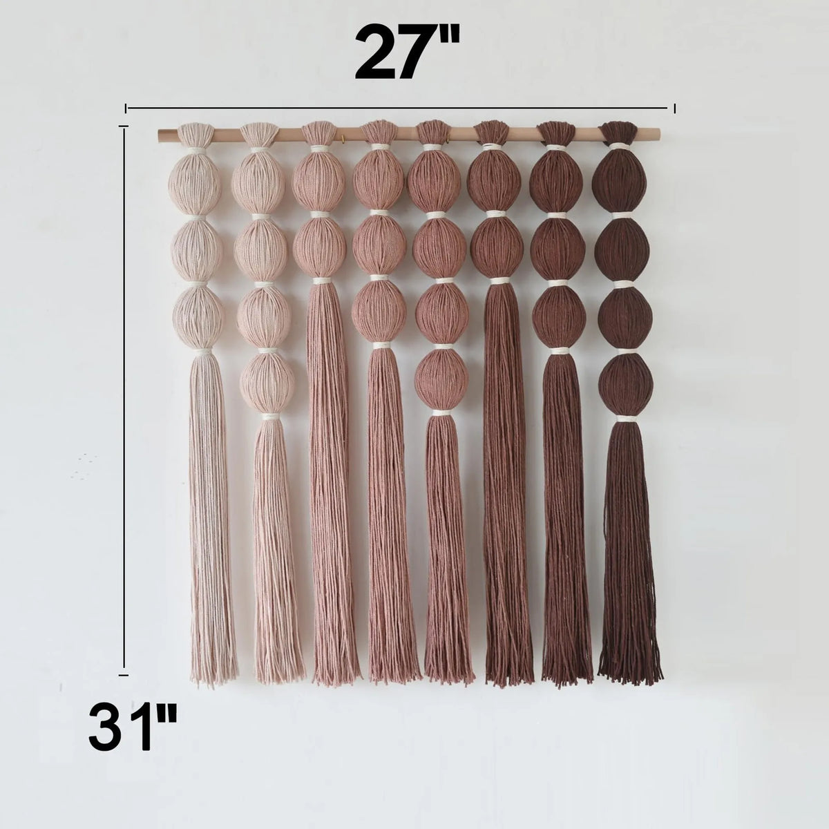 39"W x 39"L Spherical Fiber Yarn Wall Hanging, Modern Farmhouse Boho Neutral Wall Decor for Entryway Bedroom Living Room Office