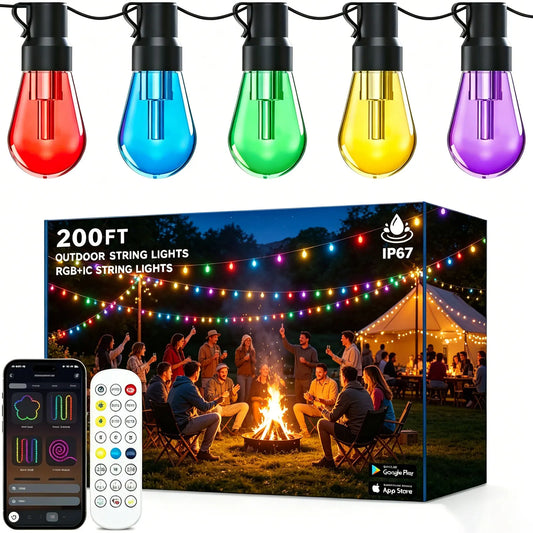 Outdoor DreamColor RGB IC String Lights IP67 Waterproof Dimmable App