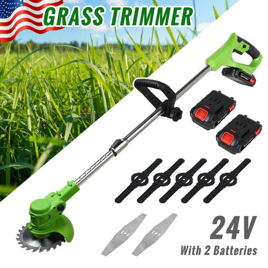 Electric Cordless Weed Trimmer 2 In 1 Brushless String Cutter