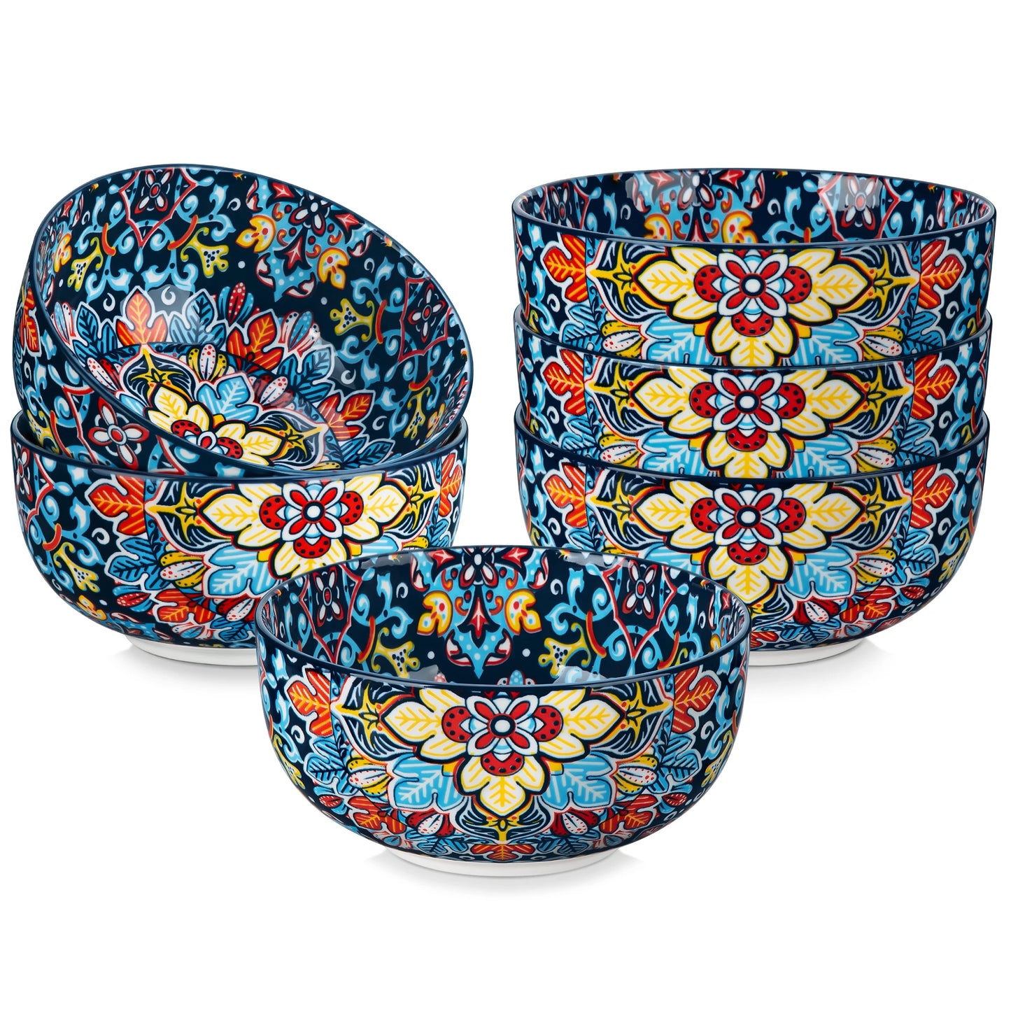 Malacasa Ceramic Bowls Set Porcelain Dinnerware Salad Pasta Rice
