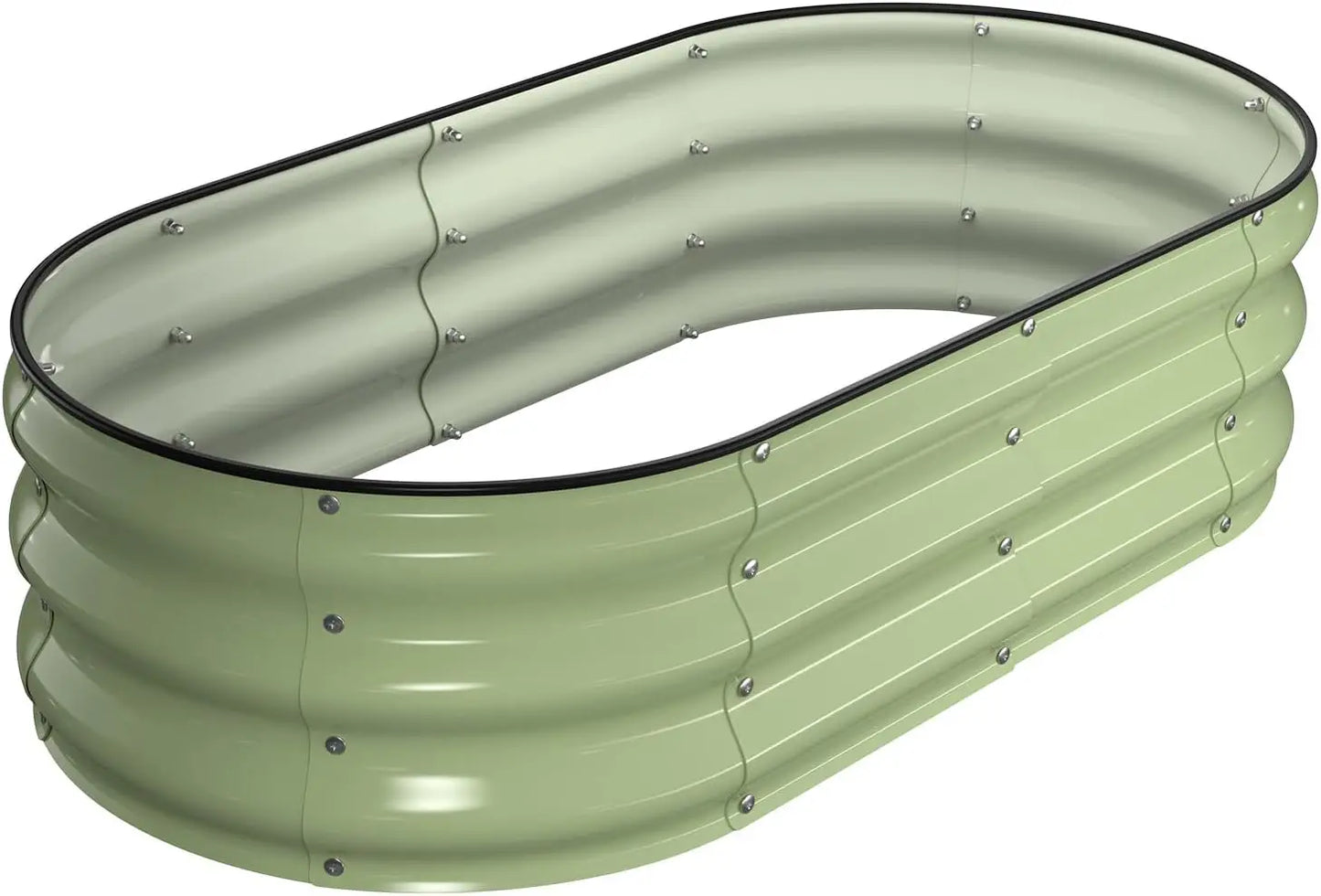 Durable Galvanized Raised Garden Bed With Safety Edging For Outdoors