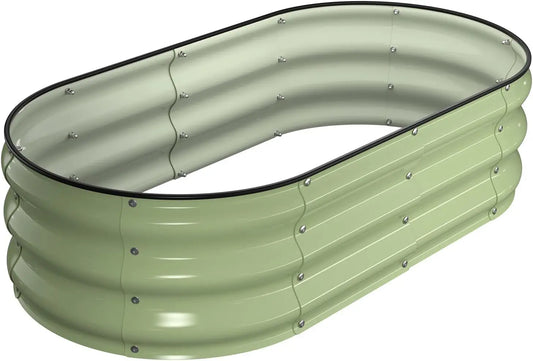 Durable Galvanized Raised Garden Bed With Safety Edging For Outdoors