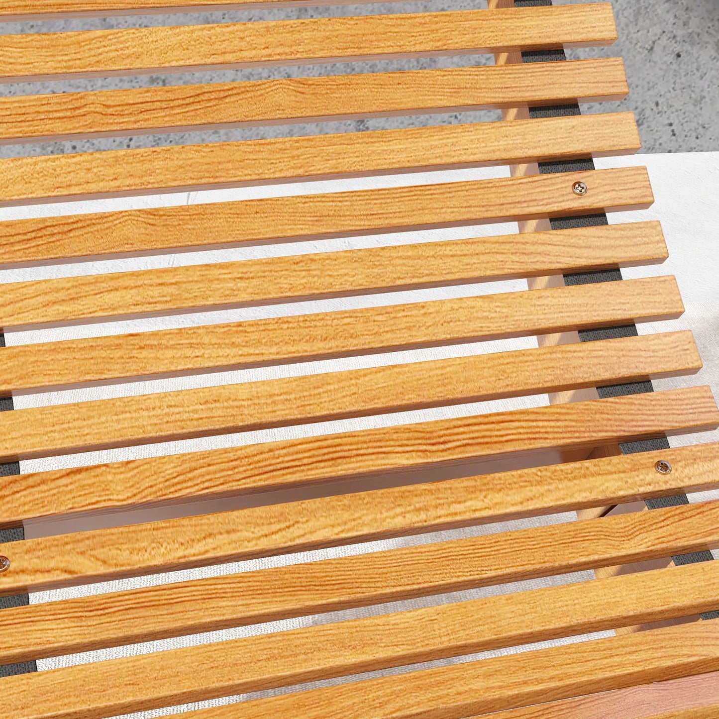 Outsunny Outdoor Rocking Chair Teak Wood Slatted Seat