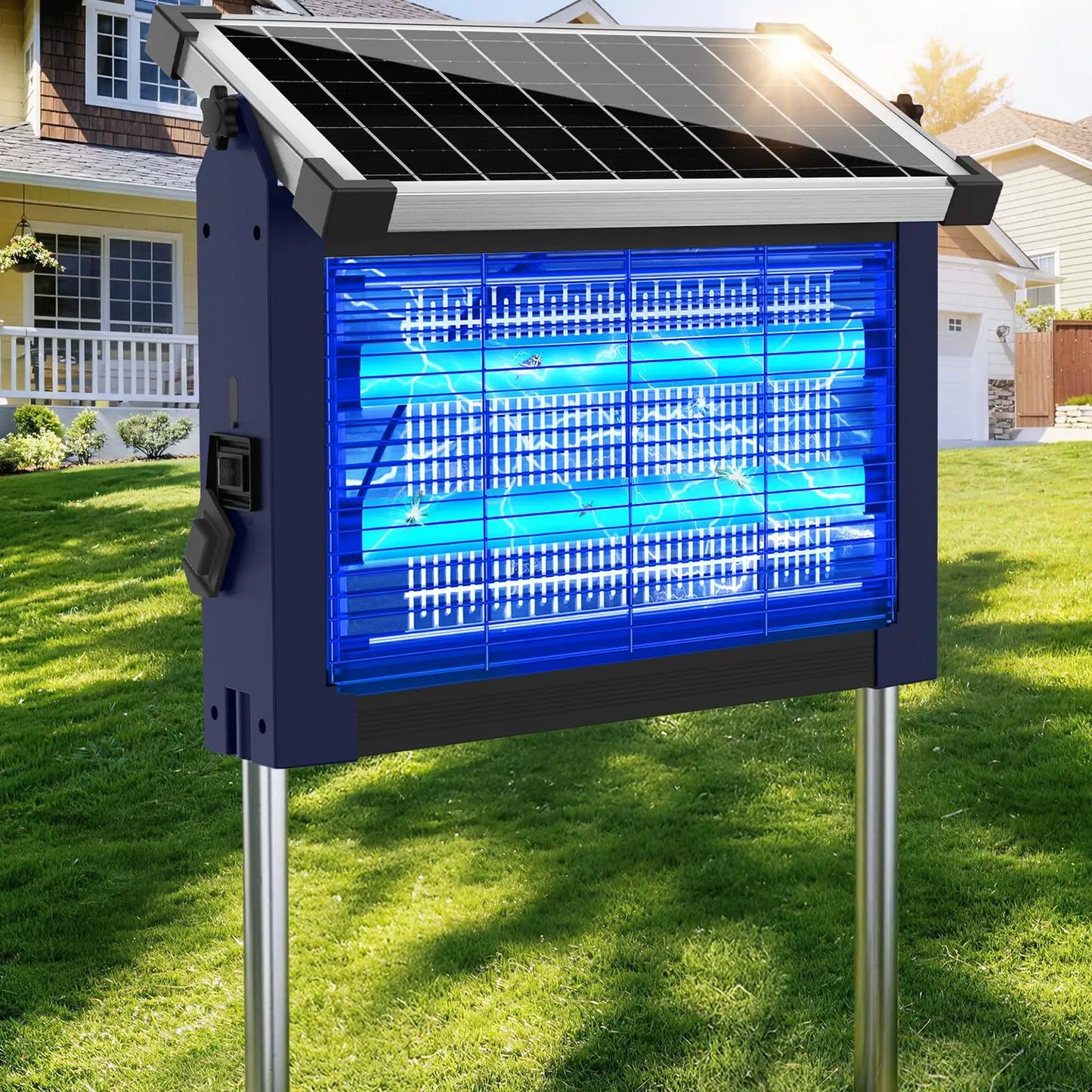 Solar Mosquito Zapper Outdoor Waterproof Dual Solar USB Rechargeable