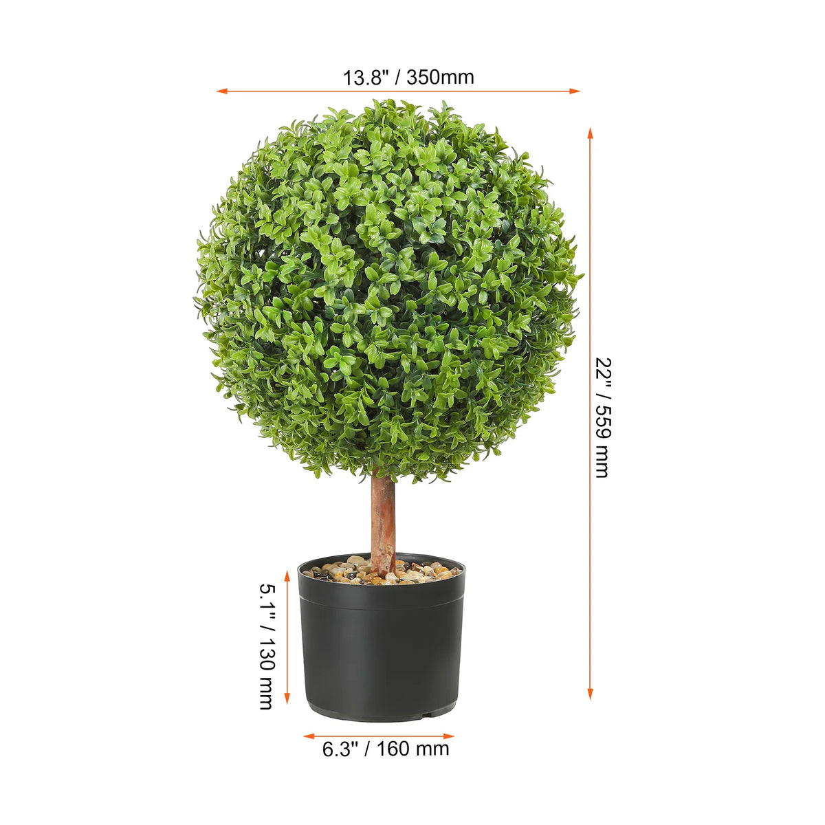 SucceBuy Artificial Boxwood Spiral Topiary Tree for Outdoor Decor