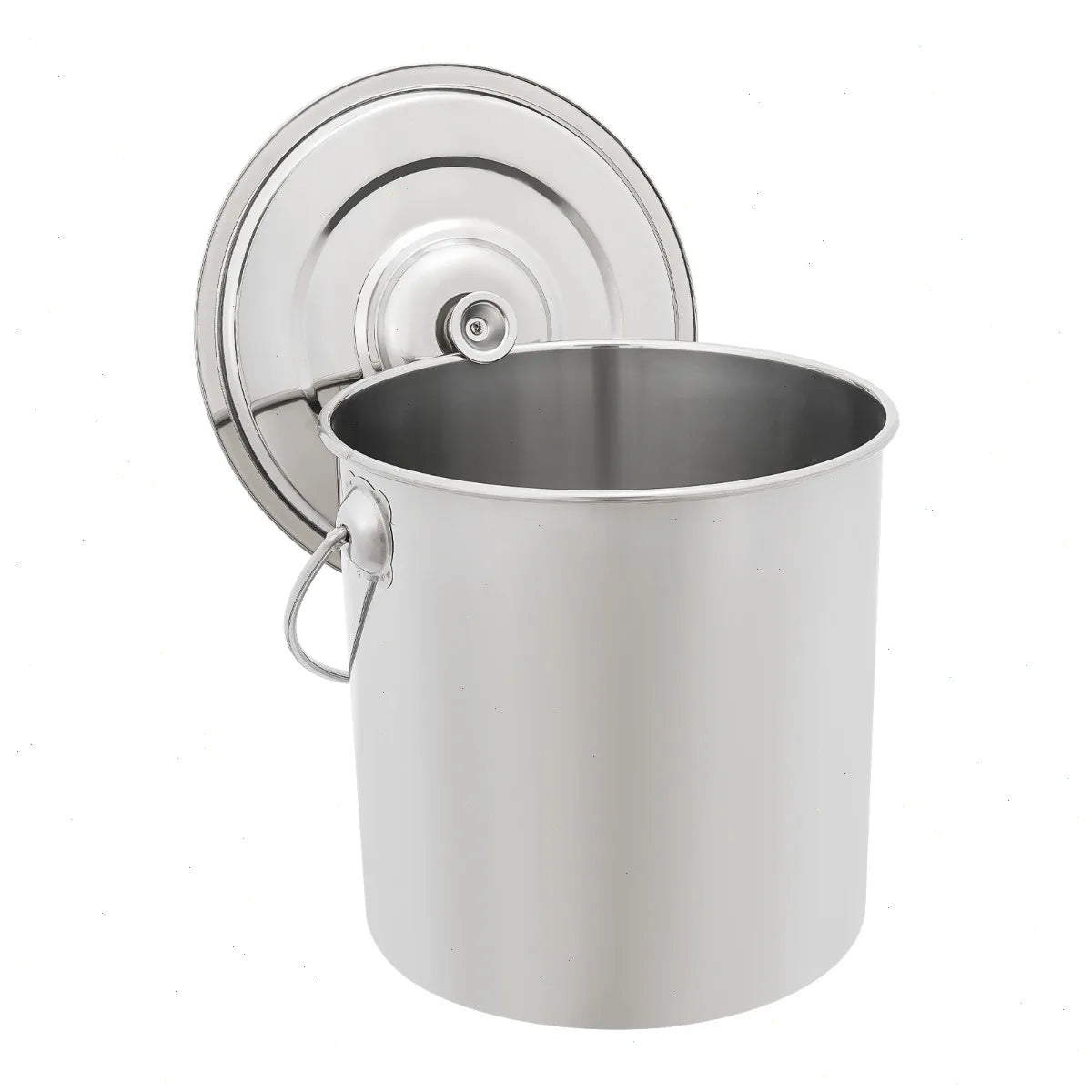 Bymaocar Stainless Steel Milk Can With Lid 304 Rustproof Storage