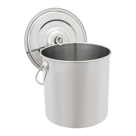Bymaocar Stainless Steel Milk Can With Lid 304 Rustproof Storage