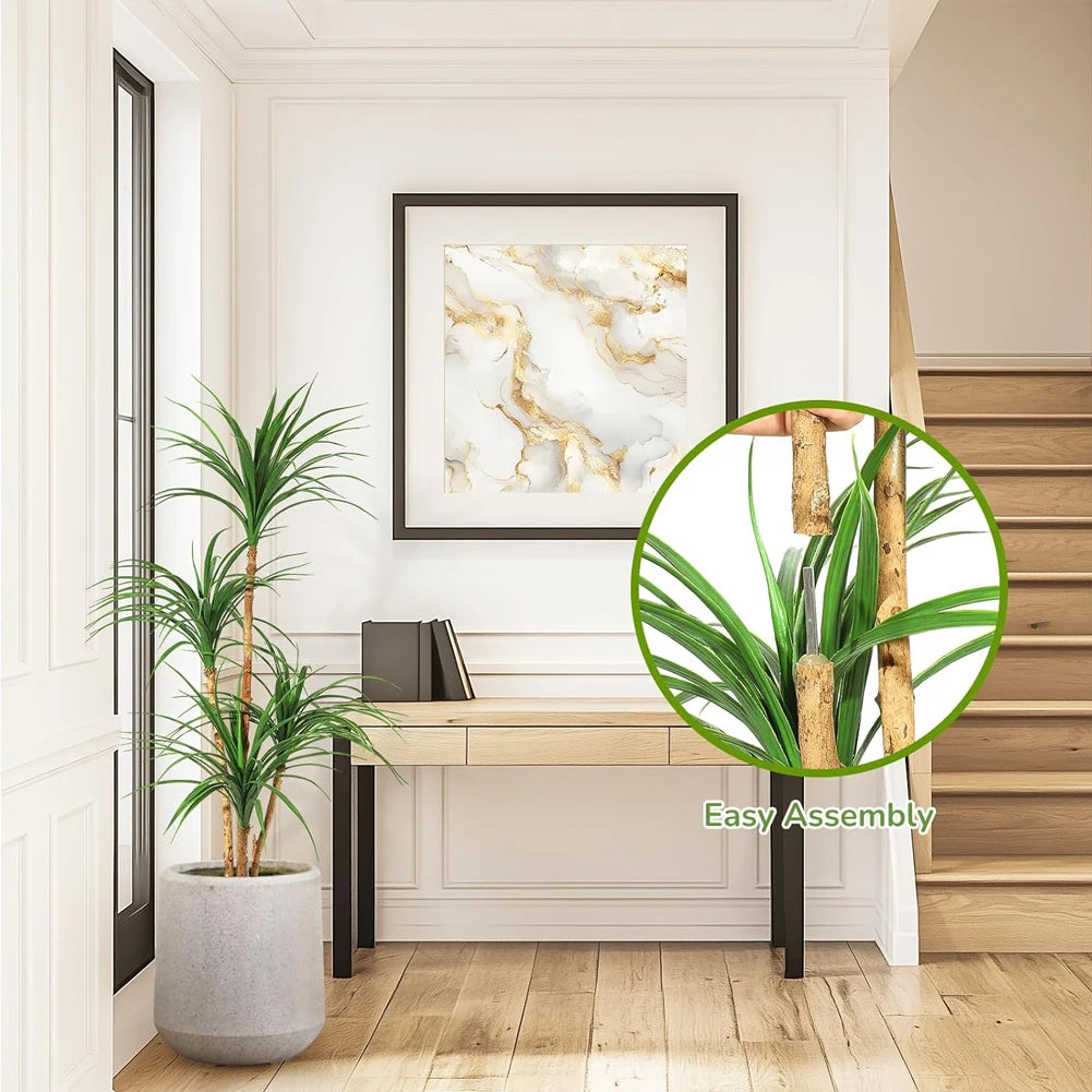 Studyset Artificial Dracaena Tree Indoor Decor Lifelike Tall Faux Plant