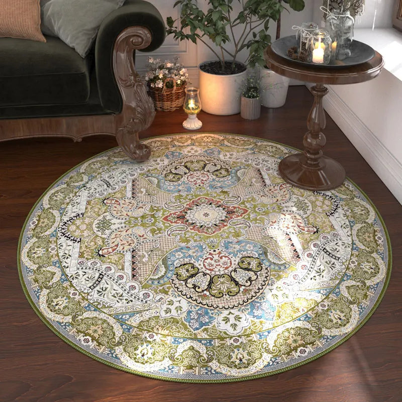 Nordic Round Carpet For Living Room Washable Anti Slip Rug
