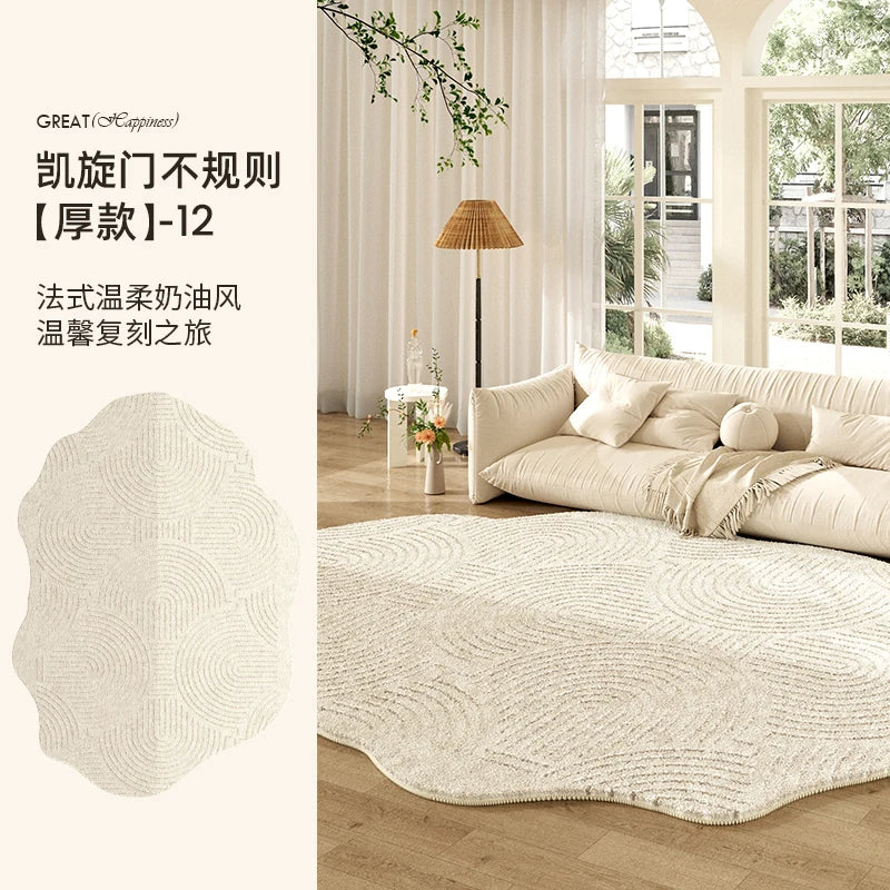 French Style Plush Rug For Living Room And Bedroom Washable