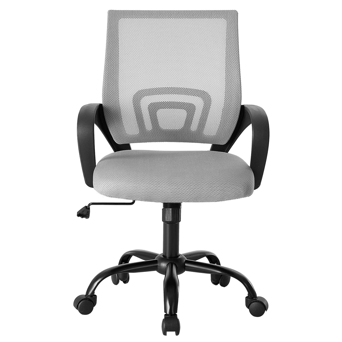 MCQ Office Desk Ergonomic Gaming Chair Height Adjustable with Fixed Armrest 360° Swivel Storage Back for Computer Meeting Room